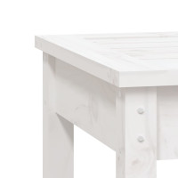 Produktbild för Trädgårdsbänk vit 109x44x45 cm massiv furu