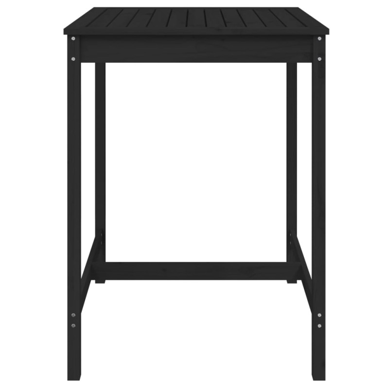 Produktbild för Trädgårdsbord svart 82,5x82,5x110 cm massiv furu