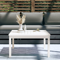 Produktbild för Trädgårdsbord vit 82,5x82,5x45 cm massiv furu