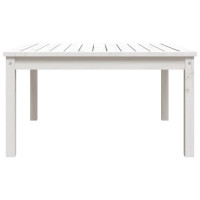Produktbild för Trädgårdsbord vit 82,5x82,5x45 cm massiv furu