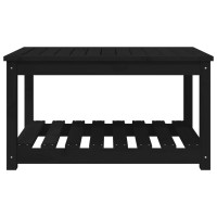 Produktbild för Trädgårdsbord svart 82,5x50,5x45 cm massiv furu