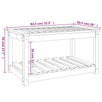 Produktbild för Trädgårdsbord svart 82,5x50,5x45 cm massiv furu
