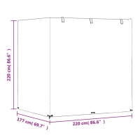 Produktbild för Överdrag för hammock 2 st 12 öljetter 220x177x220 cm polyeten