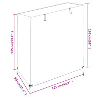 Produktbild för Överdrag för hammock 2 st 8 öljetter 125x90x135/165 cm polyeten