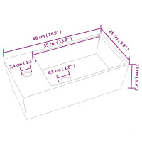 Produktbild för Handfat vit 48x25x15 cm keramik