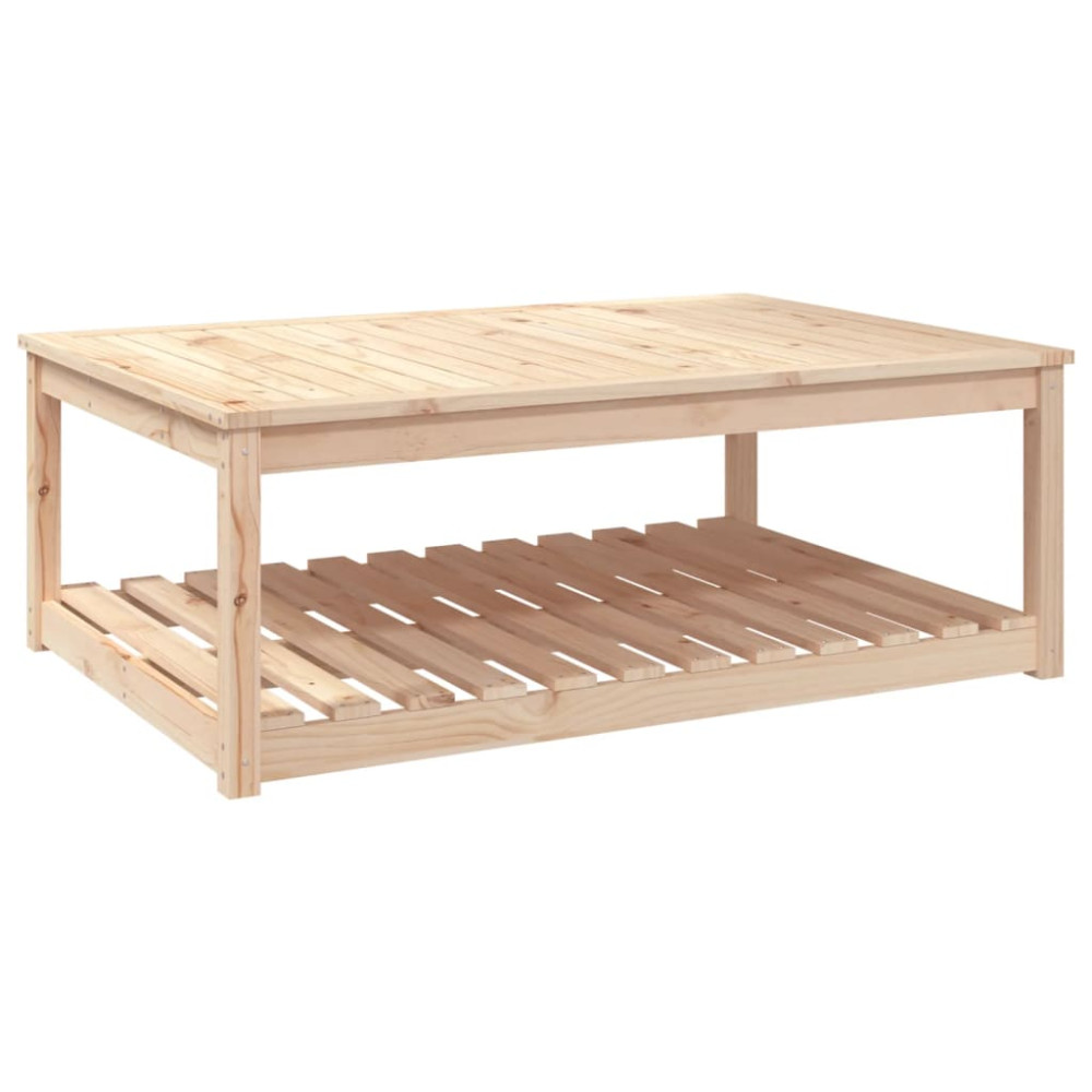 Produktbild för Trädgårdsbord 121x82,5x45 cm massiv furu
