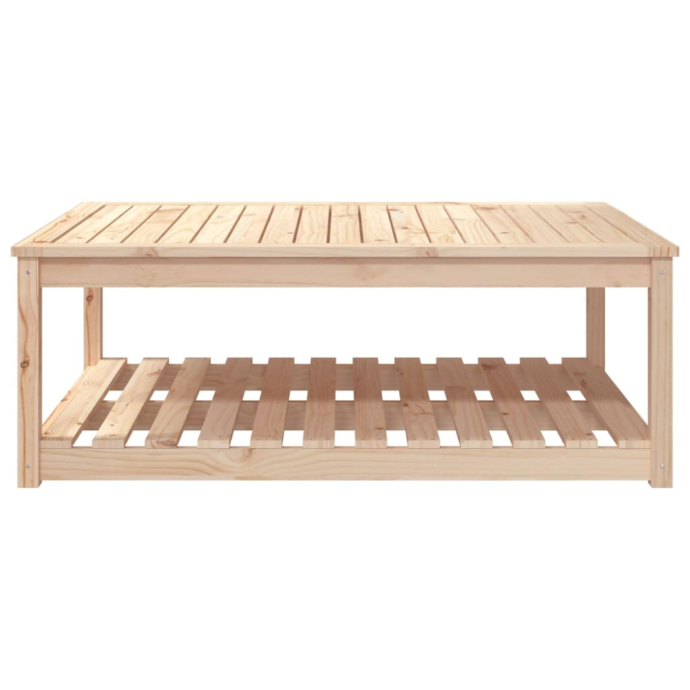 Produktbild för Trädgårdsbord 121x82,5x45 cm massiv furu