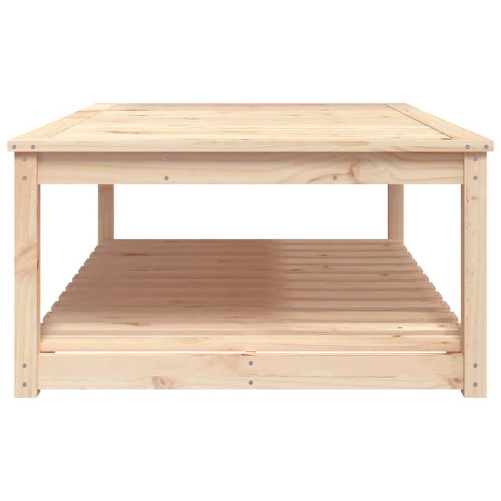 Produktbild för Trädgårdsbord 121x82,5x45 cm massiv furu