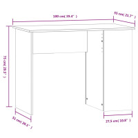 Produktbild för Skrivbord sonoma-ek 100x55x75 cm konstruerat trä