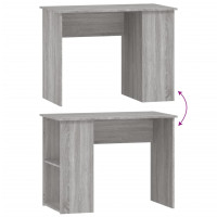 Produktbild för Skrivbord grå sonoma 100x55x75 cm konstruerat trä