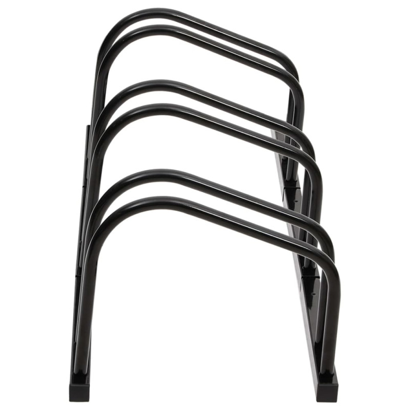 Produktbild för Cykelställ För 3 cyklar svart stål