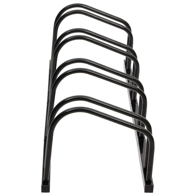 Produktbild för Cykelställ för 4 cyklar svart stål