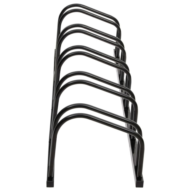 Produktbild för Cykelställ för 5 cyklar svart stål