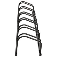 Miniatyr av produktbild för Cykelställ för 6 cyklar svart stål