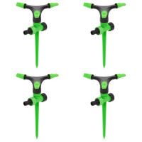Produktbild för Roterande sprinkler 4 st grön och svart 16x13,5x25,5 cm ABS&PP