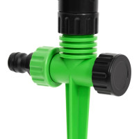 Produktbild för Roterande sprinkler 4 st grön och svart 16x13,5x25,5 cm ABS&PP