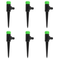 Miniatyr av produktbild för Roterande sprinkler 6 st grön och svart 3x6x19,5 cm ABS & PP