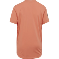 Produktbild för ADIDAS Club 3 Stripes Tee Coral JR Boys