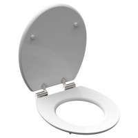 Miniatyr av produktbild för SCHÜTTE Toalettsits högglans med mjuk stängning ASIA MDF