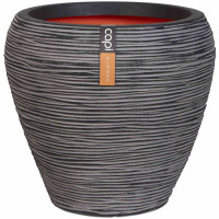 Miniatyr av produktbild för Capi Vase Nature Rib avsmalnande 42x38 cm antracit KOFZ362
