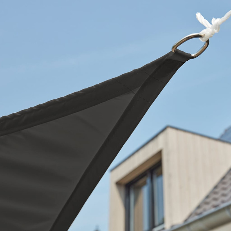 Produktbild för Livin'outdoor Solsegel Como polyester triangel 3,6x3,6 m grå
