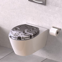 Miniatyr av produktbild för SCHÜTTE Toalettsits med mjuk stängning GREY STEEL