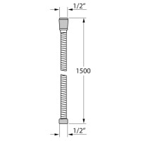 Produktbild för Tiger Duschslang 150 cm svart