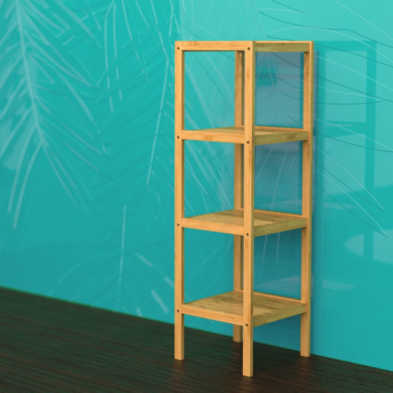 Produktbild för EISL Badrumshylla med 4 fack bambu 34x33x110 cm