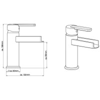 Miniatyr av produktbild för SCHÜTTE Tvättställsblandare med vattenfall NIAGARA