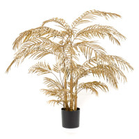 Miniatyr av produktbild för Emerald Konstväxt Areca-palmträd 145 cm guld