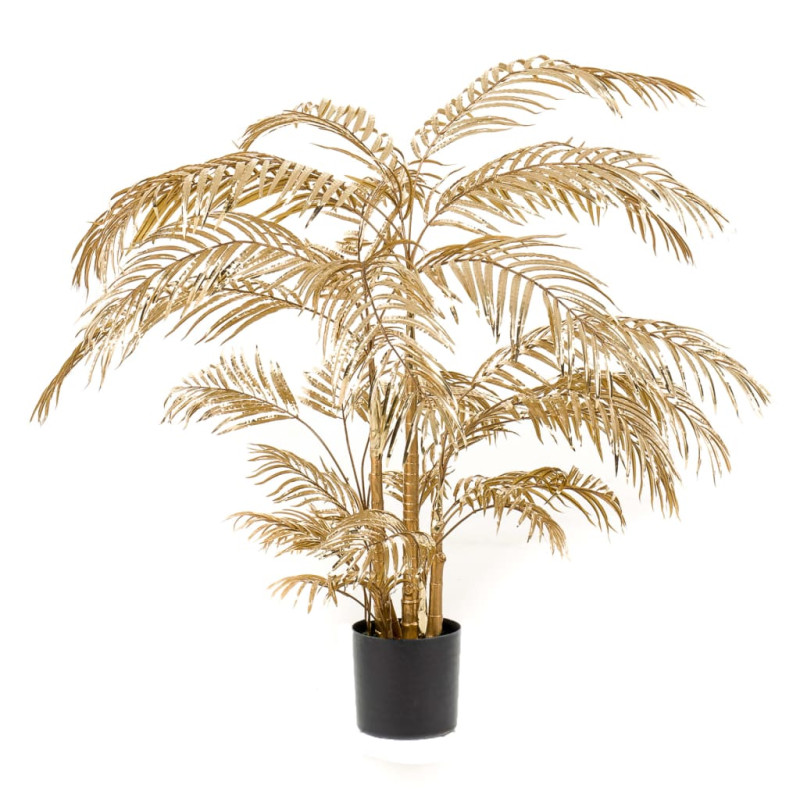 Produktbild för Emerald Konstväxt Areca-palmträd 145 cm guld