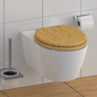 Miniatyr av produktbild för SCHÜTTE Toalettsits med mjuk stängning NATURAL BAMBOO