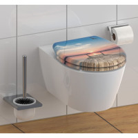 Miniatyr av produktbild för SCHÜTTE Toalettsits med mjuk stängning snabbfäste SUNSET SKY