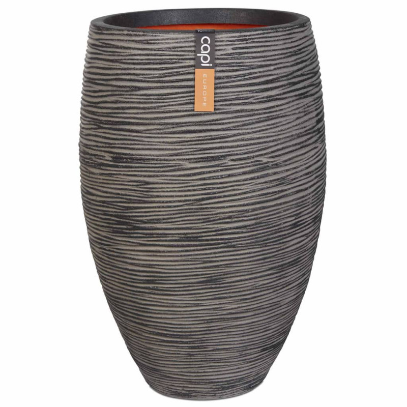 Produktbild för Capi Vas Nature Rib elegant deluxe antracit 40x60 cm KOFZ1131