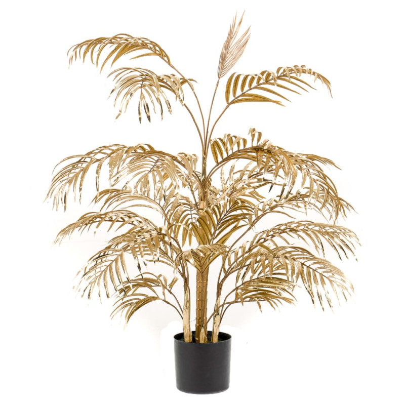 Produktbild för Emerald Konstväxt Areca-palmträd 105 cm guld