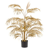 Miniatyr av produktbild för Emerald Konstväxt Areca-palmträd 105 cm guld