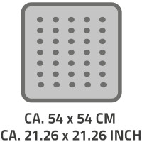 Miniatyr av produktbild för RIDDER Halkfri duschmatta Plattfuß 54x54 cm grå 67287