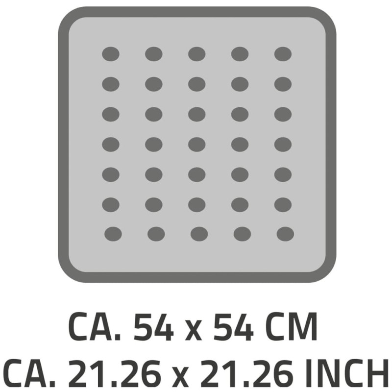 Produktbild för RIDDER Halkfri duschmatta Plattfuß 54x54 cm grå 67287