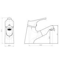 Produktbild för SCHÜTTE Tvättställsblandare med utdragbar slang ATTICA krom