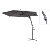Miniatyr av produktbild för ProGarden Frihängande parasoll grå 300 cm
