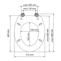 Produktbild för SCHÜTTE Toalettsits Solid Wood MDF brun