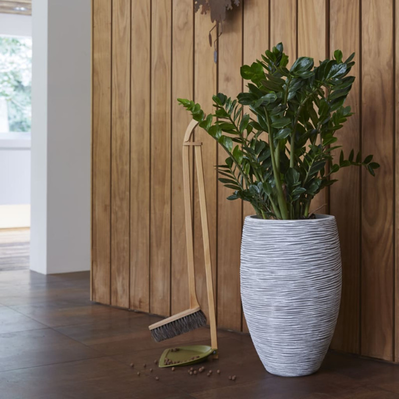 Produktbild för Capi Vas Nature Rib elegant Deluxe 40x60 cm elfenben KOFI1131