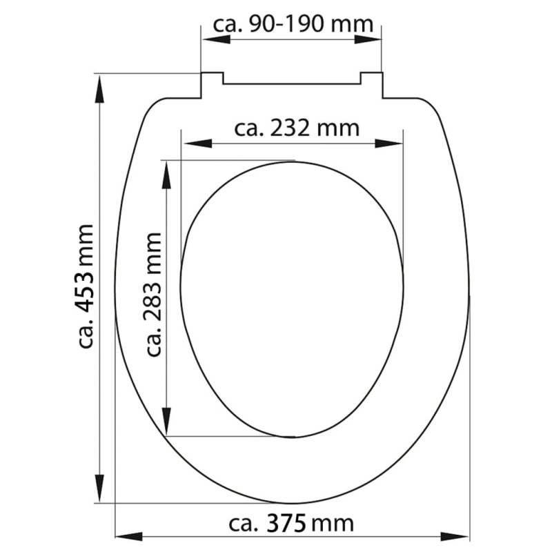 Produktbild för SCHÜTTE Toalettsits med mjuk stängning duroplast JASMIN