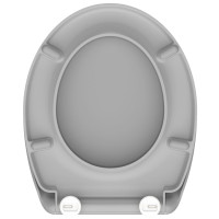Produktbild för SCHÜTTE Toalettsits med mjuk stängning duroplast snabbfäste GREY