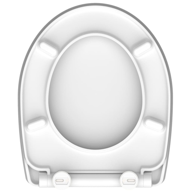Produktbild för SCHÜTTE Toalettsits med mjuk stängning högglans MAGIC LIGHT duroplast