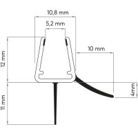 Produktbild för Sealskin Duschlist för glasdörr
