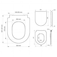 Produktbild för Tiger Toalettsits med mjuk stängning Memphis duroplast vit 252930646