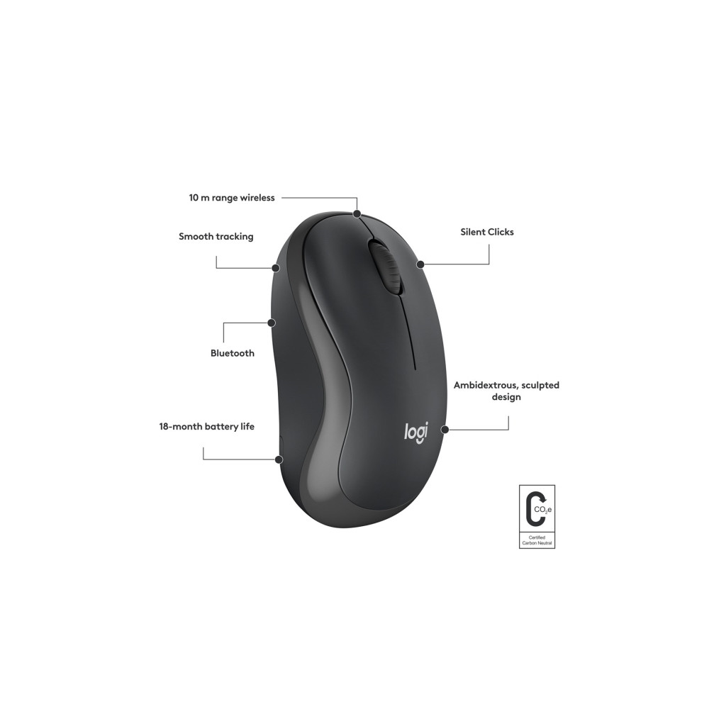 Produktbild för Logitech M240 Silent - mus - Bluetooth - grafit