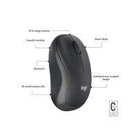 Produktbild för Logitech M240 Silent - mus - Bluetooth - grafit