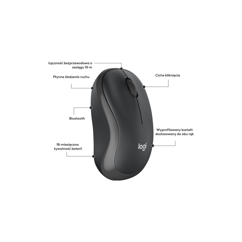 Produktbild för Logitech M240 Silent - mus - Bluetooth - grafit
